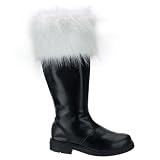 31qurfZyDsL. SL160  MENS Black Santa Boot Halloween Christmas Costume Footwear Knee Boot