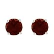 Sterling Silver Genuine Garnet 6mm Round Stud Earring