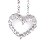 18K .25 CTW Diamond Heart Pendant