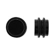 No Piercing Required - High Quality Black Acrylic Fake Plugs - Imitation 00G with Rubber Bands - Very Strong Magnets - Sold as a Pair