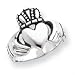 Sterling Silver Antiqued Claddagh Ring 4