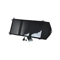 Instapark 10 Watts Solar Panel Portable Solar Charger with Dual USB Ports for iPhone, iPad & all other USB Compatible Devices, 5,200 mAh Battery Pack Included