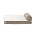 JLA Pets Elephant Skin Bolster Lounger 19 by 29-Inch Dog Bed, Tan