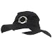 COTTON FOLDABLE SUN BEACH FLOPPY BRIM BUCKLE HAT BLACK - Small / Medium