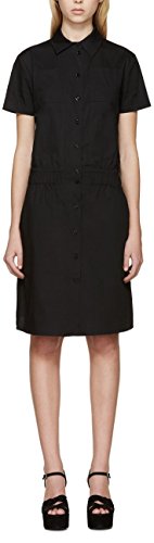 【カルヴェン】 CARVEN Black Poplin Shirt Dress ポプリンシャツドレス(黒）【並行輸入品】 HUUCHUU