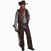 Cowboy-Weste mit Fransen, Lederimitat, braun, Gr. 54/56