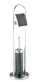 Wenko 17132100 Stand WC-Garnitur Adrano - Anthrazit-Edelstahl, &oslash; 22 x 80 cm