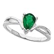 14K White Gold Tsavorite Ring