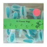 【洗濯バサミ】Flower Frogs　スノーブルー10個入り