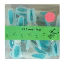 【洗濯バサミ】Flower Frogs スノーブルー10個入り