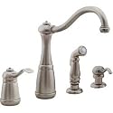 Price Pfister T26-4NEE Marielle Kitchen 4-Hole with Spray and Soap Dispenser, Rustic Pewter