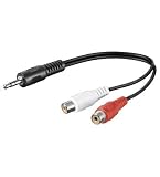 Produkt-Bild: 0.2m 2x Cinch Kupplung auf 3.5mm stereo Klinkenstecker