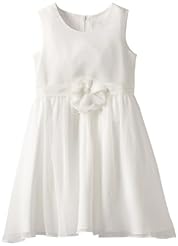 Girls Belted Crinkled Tank Chiffon/Polyester  Dress With a Ribbon 