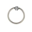 STAINLESS STEEL HOOPS WITH BALL WHITE/BLACK DESIGN Gauge: 14, Ball Size: 4mm, Length: 12mm Sold as a Pair