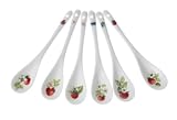 Nuova R2S - R8691,284 - Coffret 6 Cuillères - Fraises Romantiques - Porcelaine