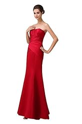 Strapless Satin/Silk/Taffeta Backless Off the Shoulder Sleeveless Evening Dress 