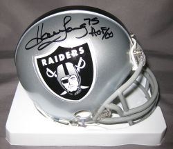 Howie Long Signed Oakland Raiders Mini Helmet w/HOF 00