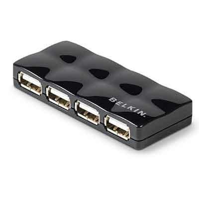 Belkin USB 2.0 4-Port USB Mobile Hub Black