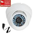 VideoSecu Vandalproof 600TVL Night Vision Home Security Camera 1/3" SONY CCD with Power Supply and Warning Decal 1Z2