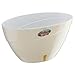 Santino Self Watering Planter CALIPSO Oval Shape L 9.4 Inch x H 5.1 Inch Cream/White Indoor Flower Pot for All House Plants, Flowers, Orchids