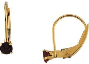 14k Yellow Gold Youth Genuine Birthstone Lever Back Earrings, August, Peridot