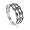 Sterling Silver Marcasite Diamond Cut Band Ring Size 5