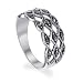 Sterling Silver Marcasite Diamond Cut Band Ring
