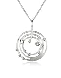 Nuovegioie White Cubic Zirconia Sterling Silver Pendant Necklace