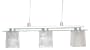 Eglo 82112A Alea 3 Light Pendant Light Fixture, Nickel Frosted/Clear