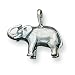 Sterling Silver ANTIQUED ELEPHANT Charm with 20 inch Sterling Silver Chain
