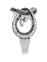 1 5/8 Ct Tw Black & White Diamond Ring by US Gems, Size: 6