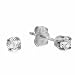 14k White Gold Diamond Stud Earrings w/ Holiday Gold Ornament Box (1/4 cttw, K-L Color, I3 Clarity)