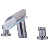 Buy La Toscana 73PW102VR Morgana Roman Tub Faucet with Tempered Glass Spout, Brushed... by La Toscana