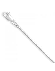MMA Silver - 16 inch Diamond Cut 025 Snake Chain Necklace