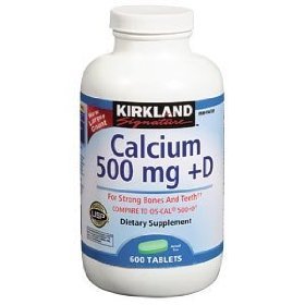 Kirkland Signature Calcium 500mg + D, 600 tablets