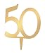 50th Golden Anniversary Mirror Monogram Cake Topper or Party Decoration