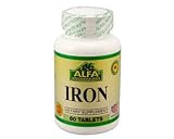 Alfa Vitamins Iron 136 mg 60 caps Vitality Stamina Fight Anemia