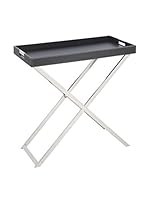 J-LINE Mesa AuxiliarNegro / Plata