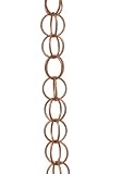 Monarchs Pure Copper Ring Rain Chain 8-1/2 Feet Length
