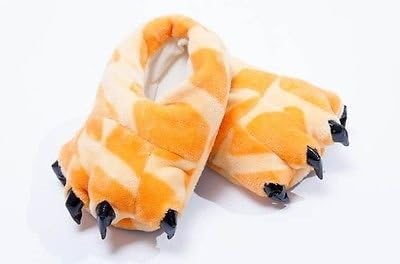 NiniMoe Giraffe Soft Plush Indoor Home Slippers Paw Claws Cosplay, Unisex Adults Men Womens Teens (EU Size: M 36-39)