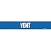 Brady 7297-1, 90271 Self-Sticking Vinyl Pipe Marker, (Pack of 50 Cards)