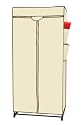 Faltschrank Garderobenschrank Kleiderschrank Campingschrank creme Neu