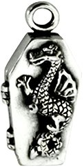 Dragon Locket Pewter Pendant Necklace