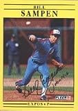Bill Sampen, Montreal Expos, 1991 Fleer Autographed Card