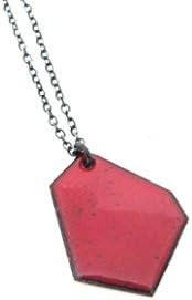 Enameled Faceted Nugget Necklace - Reversible