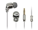 Pro2 Skulls Earphones - High fidelity earbuds with premium, full range sound. 3 Colors available on Amazon: Chrome (shown), Antique Chrome, & Black Nickel