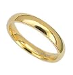 Stainless Steel Gold Plated Wedding Band - 4 mm - Size: 6-12