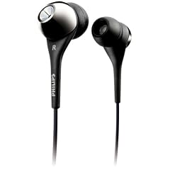 Philips SHE 9503 InEar Ohrh�rer (Ger�uschd�mmung, Goldstecker, Ohrkappen in 3 Gr�ssen), schwarz