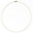 14k Yellow 0.5mm Twist Cable Wire Chain Necklace - 18 Inch