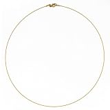 14k Yellow 0.5mm Twist Cable Wire Chain Necklace - 16 Inch
